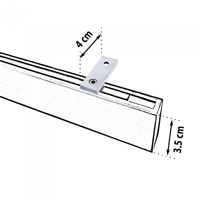 Μεταλλικός Σιδηρόδρομος Οροφής μονός Anartisi Aluminium Rail Collection EAGLE σε χρώμα MY 17
