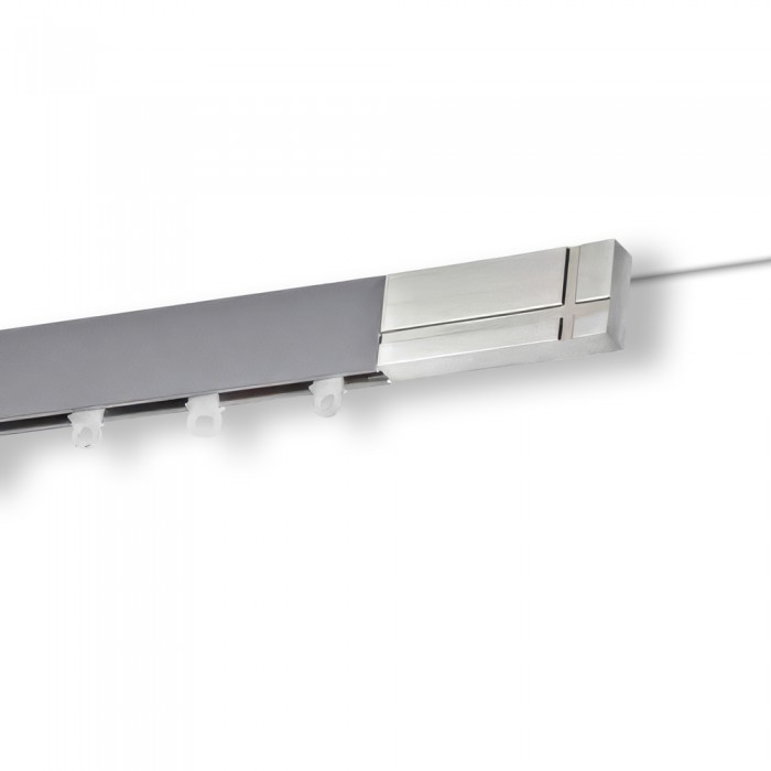 Μεταλλικός Σιδηρόδρομος Οροφής μονός Anartisi Aluminium Rail Collection CHICAGO σε χρώμα ΝΙΚΕΛ / MY 08 (NICKEL / MY 08)