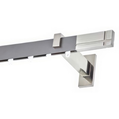 Μεταλλικός Σιδηρόδρομος Τοίχου μονός Anartisi Aluminium Rail Collection CHICAGO σε χρώμα ΝΙΚΕΛ / MY 08 (NICKEL / MY 08) με Σύστημα WAVE 6 cm