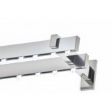Μεταλλικός Σιδηρόδρομος Τοίχου διπλός Anartisi Aluminium Rail Collection EAGLE σε χρώμα INOX POLISHED (ΙΝΟΞ ΓΥΑΛΙΣΤΕΡΟ)