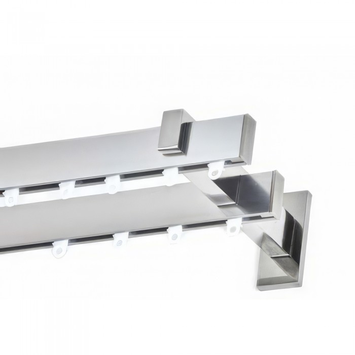 Μεταλλικός Σιδηρόδρομος Τοίχου διπλός Anartisi Aluminium Rail Collection EAGLE σε χρώμα INOX POLISHED (ΙΝΟΞ ΓΥΑΛΙΣΤΕΡΟ)