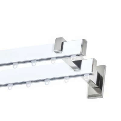 Μεταλλικός Σιδηρόδρομος Τοίχου διπλός Anartisi Aluminium Rail Collection EAGLE σε χρώμα ΝΙΚΕΛ / MY 01 (NICKEL / MY 01)