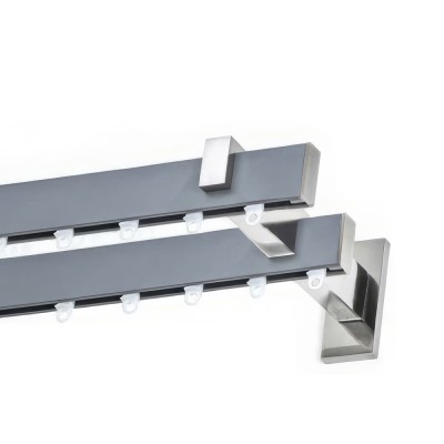 Μεταλλικός Σιδηρόδρομος Τοίχου διπλός Anartisi Aluminium Rail Collection EAGLE σε χρώμα ΝΙΚΕΛ / MY 07 (NICKEL / MY 07)