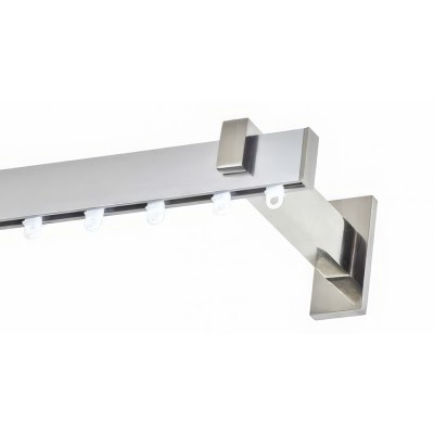 Μεταλλικός Σιδηρόδρομος Τοίχου μονός Anartisi Aluminium Rail Collection EAGLE σε χρώμα INOX POLISHED (ΙΝΟΞ ΓΥΑΛΙΣΤΕΡΟ) με Σύστημα WAVE 6 cm