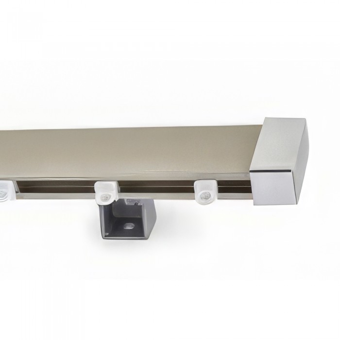 Μεταλλικός Σιδηρόδρομος Τοίχου μονός Anartisi Aluminium Rail Collection IDEAL LIGHT σε χρώμα ΙΝΟΞ ΣΑΤΙΝΕ / ΧΡΩΜΙΟ (INOX SATINED / CHROME)