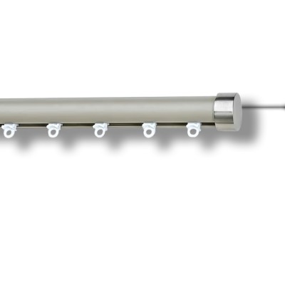 Μεταλλικός Σιδηρόδρομος Οροφής μονός Anartisi Aluminium Rail Collection ILIOS TAPO Ø25 σε χρώμα ΝΙΚΕΛ / MY 03