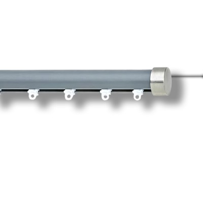 Μεταλλικός Σιδηρόδρομος Οροφής μονός Anartisi Aluminium Rail Collection ILIOS TAPO Ø25 σε χρώμα ΝΙΚΕΛ / MY 07