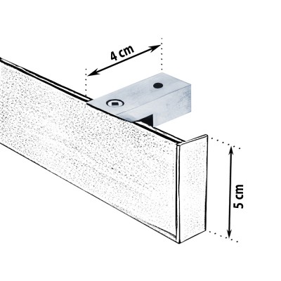 Μεταλλικός Σιδηρόδρομος Οροφής μονός Anartisi Aluminium Rail Collection LAMA σε χρώμα ΙΝΟΧ ΓΥΑΛΙΣΤΕΡΟ / ΧΡΩΜΙΟ (INOX POLISHED / CHROME)