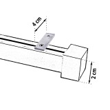 Μεταλλικός Σιδηρόδρομος Οροφής μονός Anartisi Aluminium Rail Collection MADISON T20 σε χρώμα INOX POLISHED (ΙΝΟΞ ΓΥΑΛΙΣΤΕΡΟ)