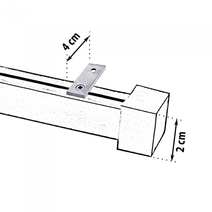 Μεταλλικός Σιδηρόδρομος Οροφής μονός Anartisi Aluminium Rail Collection MADISON T20 σε χρώμα INOX POLISHED (ΙΝΟΞ ΓΥΑΛΙΣΤΕΡΟ)