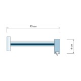Μεταλλικός Σιδηρόδρομος Τοίχου μονός Anartisi Aluminium Rail Collection IDEAL σε χρώμα MY 14 με Σύστημα WAVE 6 cm