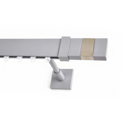 Μεταλλικός Σιδηρόδρομος Τοίχου μονός Anartisi Aluminium Rail Collection MATRIX σε χρώμα MY 06 / ΝΙΚΕΛ ΣΑΤΙΝΕ (MY 06 / NICKEL SATINED)