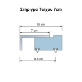 Μεταλλικός Σιδηρόδρομος διπλός Anartisi Aluminium Rail Collection PRISMA σε χρώμα MY 01 / ΣΑΜΠΑΝΙΖΕ