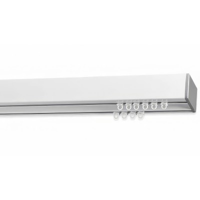 Μεταλλικός Σιδηρόδρομος διπλός Anartisi Aluminium Rail Collection PRISMA σε χρώμα MY 01 / ΝΙΚΕΛ