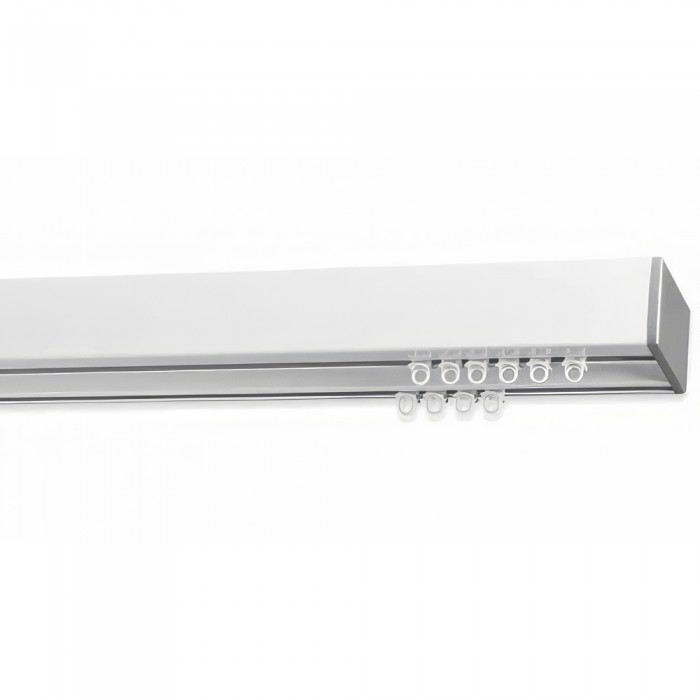 Μεταλλικός Σιδηρόδρομος διπλός Anartisi Aluminium Rail Collection PRISMA σε χρώμα MY 01 / ΝΙΚΕΛ