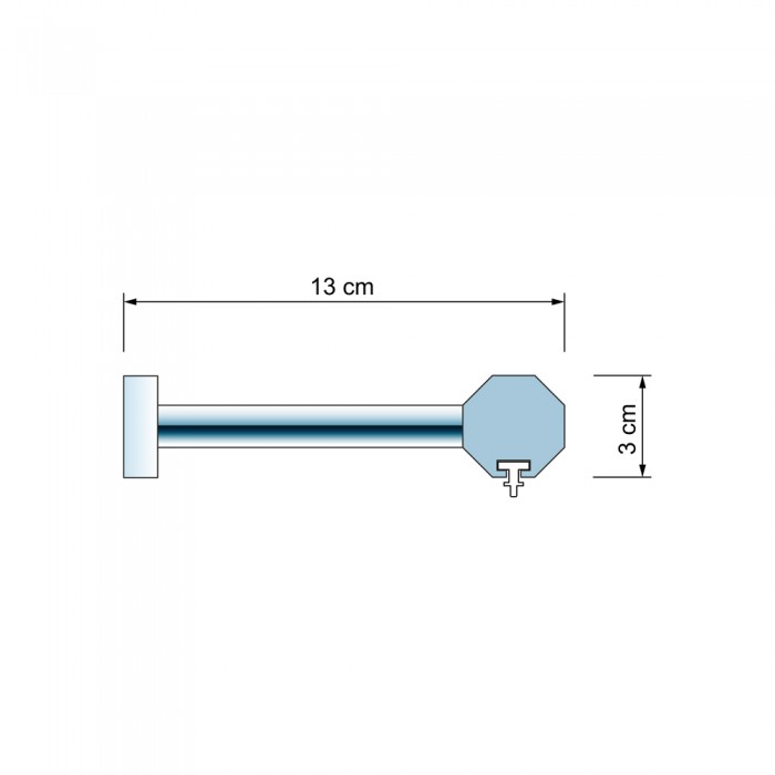 Μεταλλικός Σιδηρόδρομος Τοίχου μονός Anartisi Aluminium Rail Collection TETRIS σε χρώμα ΜΥ 12 / ORO MAT (MY 12 / OΡΟ ΜΑΤ) με Σύστημα WAVE 8 cm
