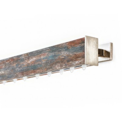 Μεταλλικός Σιδηρόδρομος Τοίχου μονός Anartisi Wood Rail Collection NOVEL σε χρώμα NL 5 με Σύστημα WAVE 6 cm
