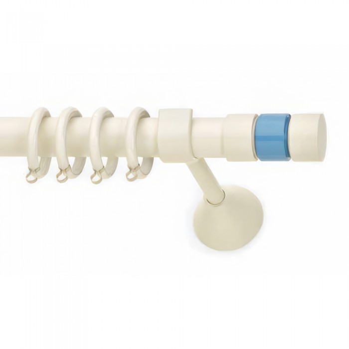 Κουρτινόξυλο Μεταλλικό Μονό Anartisi LIVORNO Ø25 σε χρώμα ΕΚΡΟΥ (MY 02) / ΜΠΛΕ (BEIGE (MY 02) / BLUE)