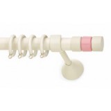 Κουρτινόξυλο Μεταλλικό Μονό Anartisi LIVORNO Ø25 σε χρώμα ΕΚΡΟΥ (MY 02) / ΡΟΖ (BEIGE (MY 02) / PINK)