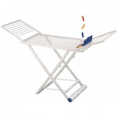 Απλώστρα Δαπέδου Πλαστική Πτυσσόμενη 761128 170x53x115cm White-Blue Ankor