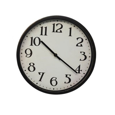 Πλαστικό ρολόι τοίχου 30εκ. Μαύρο  ANKOR 836819