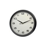 Πλαστικό ρολόι τοίχου 30εκ. Μαύρο ANKOR 828036