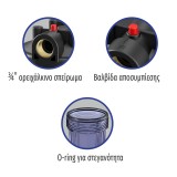 Φιλτροθήκη Κεντρικής Παροχής 10"-3/4" 32x12.8cm 8BAR Max Μαύρο-Διάφανο ASPIS 17-105-010
