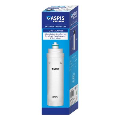 Ανταλλακτικό Φίλτρο 4 Σταδίων Υπερφίλτρανσης UF 0.01 Micron 40.8x8.8cm 4BAR Max Λευκό ASPIS KBF-SF06 17-105-105
