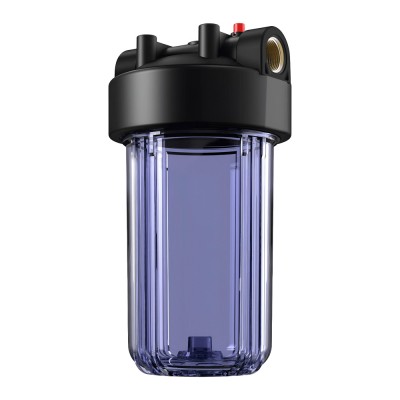 Φιλτροθήκη Κεντρικής Παροχής Big 10"-1" 34x17.7cm 8BAR Max Μαύρο-Διάφανο ASPIS 7-105-020