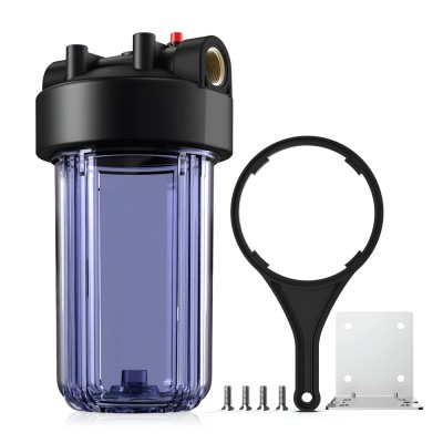 Φιλτροθήκη Κεντρικής Παροχής Big 10"-1" 34x17.7cm 8BAR Max Μαύρο-Διάφανο ASPIS 7-105-020