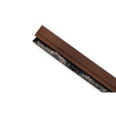 Αεροστόπ / Αεροφράκτης πόρτας αυτοκόλλητος με βούρτσα για ανοιγόμενες πόρτες 1m καφέ χρώμα Interfilm 126-01