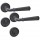 Πόμολα μεσόπορτας Χειρολαβή με Ροζέτα Best 109 Mat Black (2 τεμάχια Ζεύγος) με κλείστρο Wc  = 45,00€ 