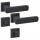 Πόμολα μεσόπορτας Χειρολαβή με Ροζέτα Best 135 Mat Black (2 τεμάχια Ζεύγος) με κλείστρο Wc  = 50,00€ 