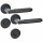 Πόμολα μεσόπορτας Χειρολαβή με Ροζέτα Best 401 Mat Black (2 τεμάχια Ζεύγος) με κλείστρο Wc  = 45,00€ 