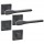 Πόμολα μεσόπορτας Χειρολαβή με Ροζέτα Best 525 Mat Black (2 τεμάχια Ζεύγος) με κλείστρο Wc  = 27,00€ 