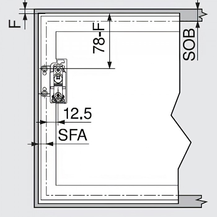 Σύστημα ανύψωσης Blum AVENTOS HK-S σε χρώμα Λευκό 20Κ2E00.06 SW
