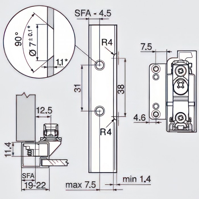 Σύστημα ανύψωσης Blum AVENTOS HK-S σε χρώμα Λευκό 20Κ2E00.06 SW