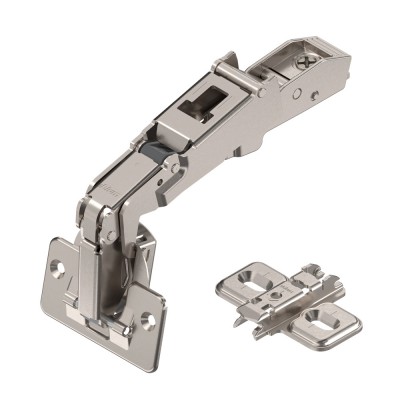 Μεντεσές BLUM CLIP TOP Βιδωτός 170° Ευρυγώνιος με ελατήριο και πάτημα 16mm και τακάκι σταυρό Βιδωτό επινικελωμένος 71T6550