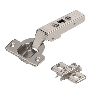 Μεντεσές BLUM CLIP TOP Βιδωτός 107° Ίσιος με πάτημα 16mm Χωρίς Ελατήριο και τακάκι σταυρό Βιδωτό επινικελωμένος 74T1550.TL