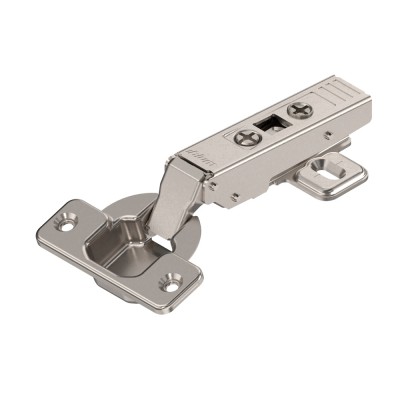 Μεντεσές BLUM CLIP TOP Βιδωτός 107° Ίσιος με πάτημα 16mm και τακάκι σταυρό Βιδωτό επινικελωμένος 75T1550