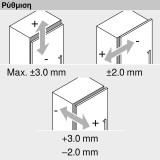 Μεντεσές BLUM CLIP TOP Βιδωτός 107° Ίσιος με πάτημα 16mm και τακάκι σταυρό Βιδωτό επινικελωμένος 75T1550