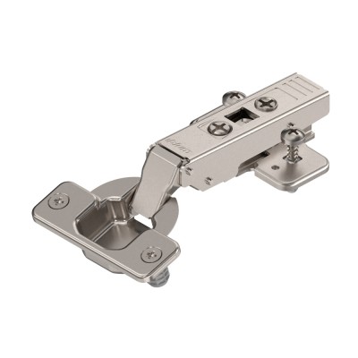 Μεντεσές BLUM CLIP TOP Expando (Πρεσαριστός) 107° Ίσιος με πάτημα 16mm και έκκεντρο τακάκι σταυρό expando επινικελωμένος 75T1580