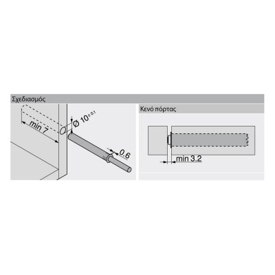 Tip On Blum για πόρτες με Ελατήριο Λευκό 956A1006-SW