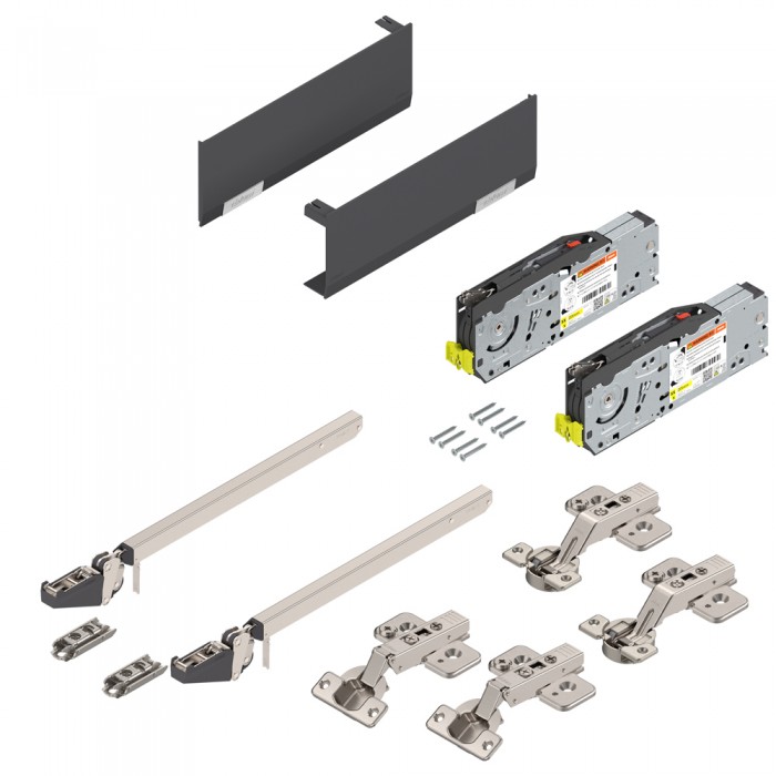 Σύστημα ανύψωσης Blum Aventos HF Top σε χρώμα Dark Grey