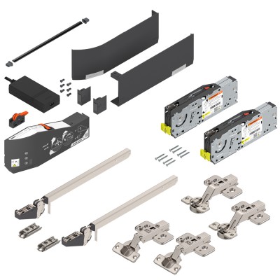 Ηλεκτροκίνητο Σύστημα Ανύψωσης Blum Aventos HF Top με SERVO DRIVE σε χρώμα Dark Grey