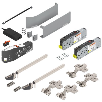 Ηλεκτροκίνητο Σύστημα Ανύψωσης Blum Aventos HF Top με SERVO DRIVE σε χρώμα Light Grey