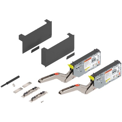 Σύστημα ανύψωσης για Πορτάκια Χωρίς Πόμολο Blum Aventos HK Top με Tip-On σε χρώμα Dark Grey