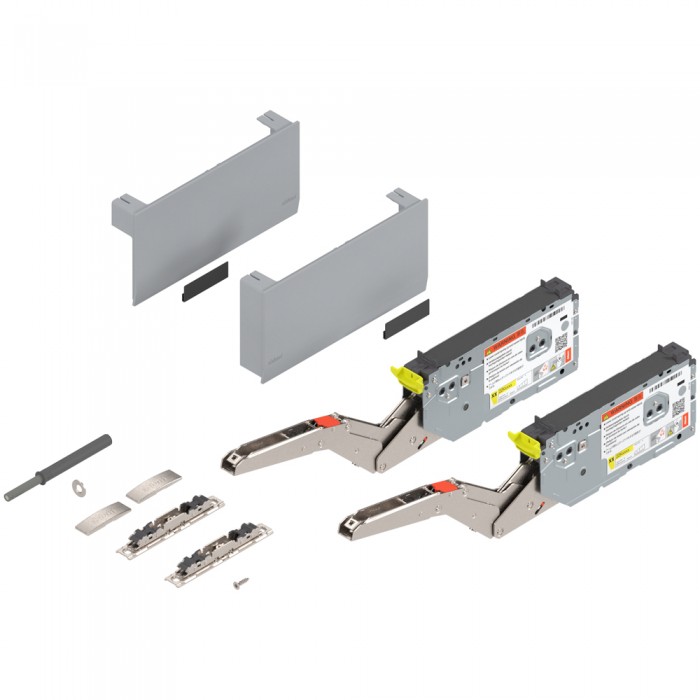 Σύστημα ανύψωσης για Πορτάκια Χωρίς Πόμολο Blum Aventos HK Top με Tip-On σε χρώμα Light Grey