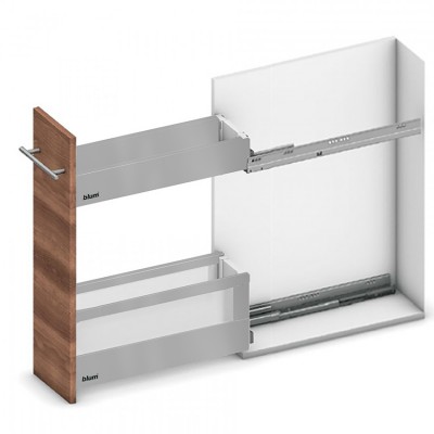Μεταλλικά Πλαϊνά συρταριού BLUM TandemBox ANTARO 378A500GRM για στενά Ντουλάπια και την δημιουργία "Μπουκαλοθήκης" με Βάθος 50cm σε χρώμα Γκρι