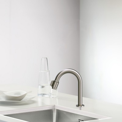 Περιστρεφόμενο Στόμιο με Διακόπτη On/Off Για Σύνδεση με Φίλτρο Νερού - 1/2 Cora 13504-110 Inox Brushed